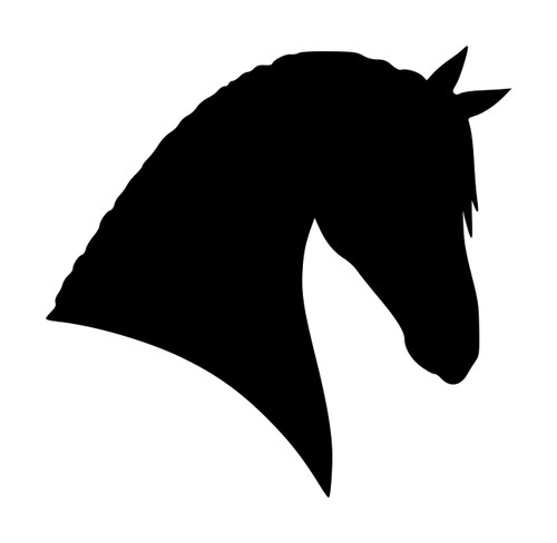 Horse Head -V2- Vinyl Decal Sticker - Equestrian Farm Riding Dressage Equine Profile Silhouette