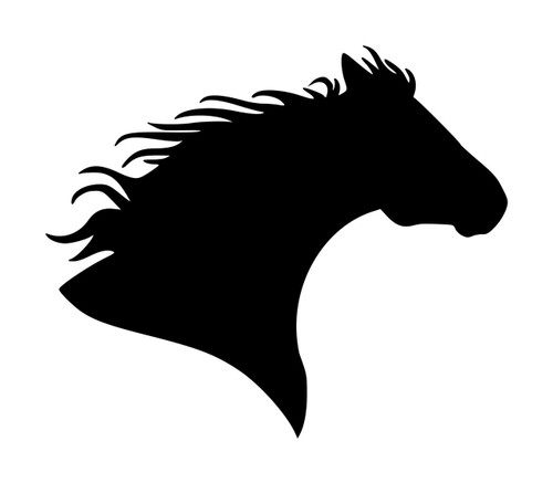 Horse Head -V6- Vinyl Decal Sticker - Equestrian Farm Riding Dressage Equine Profile Silhouette