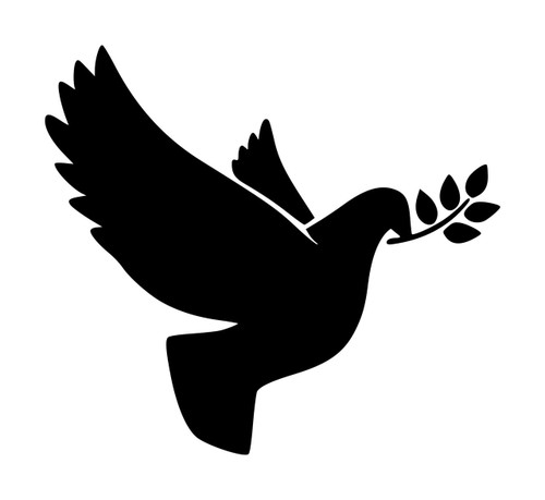 DOVE with Olive Branch Vinyl Decal Sticker -V3- Bird Peace Love Mother Mary Christian Ishtar