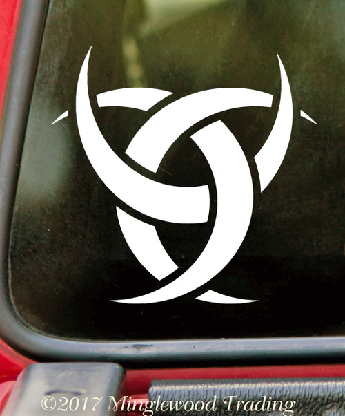 TRIPLE CRESCENT MOON - Vinyl Decal Sticker - Wiccan Symbol Goddess Witchcraft Woman