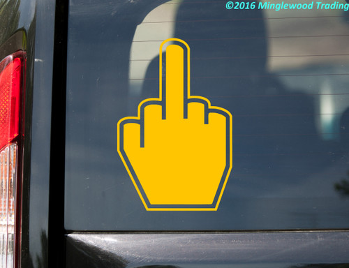 Middle Finger Vinyl Sticker - Hand Gesture - Die Cut Decal