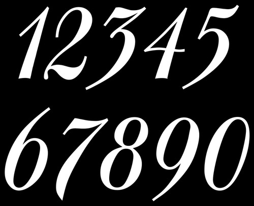 4 sets of Elegant Die Cut Numbers 0-9 Vinyl Decals Stickers - Mailbox - BAL
