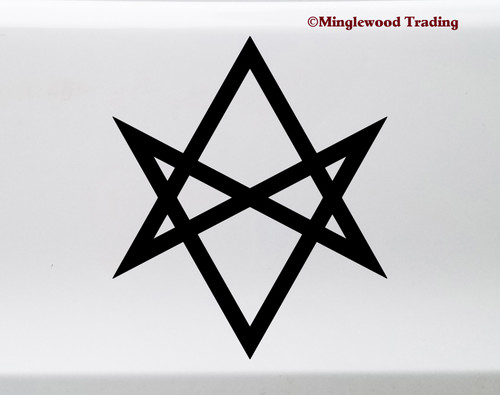 Unicursal Hexagram Vinyl Sticker - Occult Symbol - Die Cut Decal