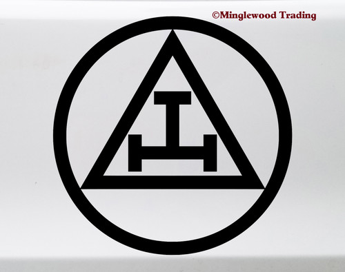 Triple Tau Vinyl Sticker - Royal Arch Mason Emblem Symbol - Die Cut Decal