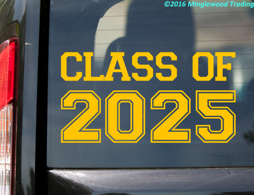 Class of 2025 Vinyl Sticker - Graduate High School College - Die Cut Decal