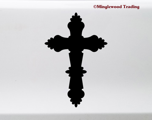 Crucifix Vinyl Decal - Cross Jesus Christ Christianity Crucifixion - Die Cut Decal