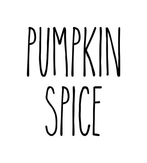 Pumpkin Spice Vinyl Sticker - Halloween Farmhouse Skinny Font Rae Dunn Inspired - Die Cut Decal