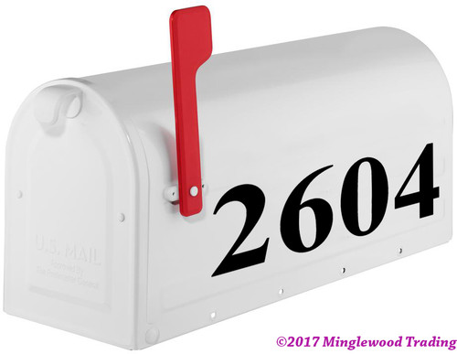StickerTalk Black and White Mailbox Numbers Permanent Vinyl Stickers, 1 Sheet of 24 Stickers, 1.25 Inches x 1.75 Inches Each