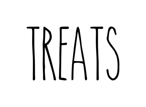 Treats Vinyl Sticker - Farmhouse Skinny Font Rae Dunn Inspired - Dog Puppy Cat - Die Cut Decal