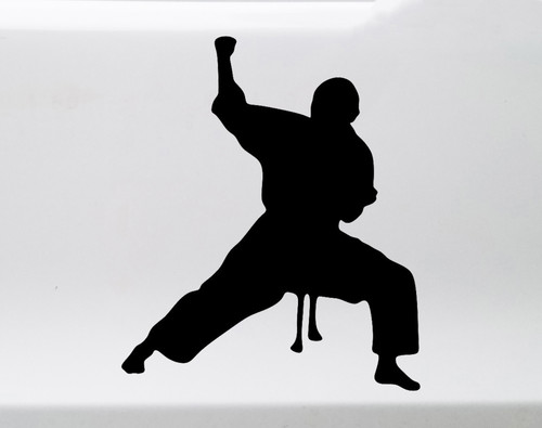 Karate Boy Vinyl Decal V2 - Man Judo Taekwondo Martial Arts - Die Cut Sticker