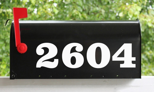 HOA Mailbox Numbers Vinyl Sticker - 1" to 10" tall - Name Home House Office Address - CLD