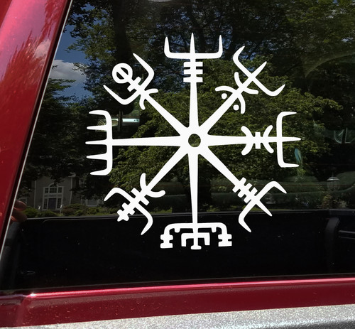Viking Compass Vegvisir Norse magic rune vinyl decal V3