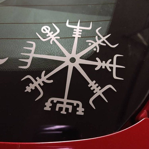 Viking Compass Vegvisir Norse magic rune vinyl decal V3