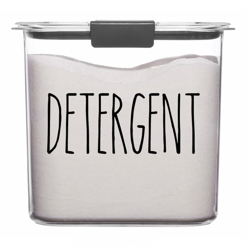 Detergent - Rae Dunn Inspired Vinyl Sticker - Laundry Room Storage Home Organization Farmhouse - Die Cut Decal