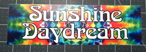 Set of 2 Sunshine Daydream 8" x 2.5" Tie Dye Die Cut Vinyl Decal Bumper Stickers - The Grateful Dead Jerry Garcia - 2-pack
