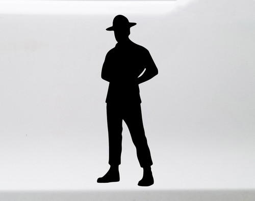 Drill Instructor Sergeant Vinyl Decal - Boot Camp Male Turned - Die Cut Sticker