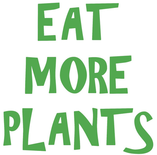 Eat More Plants Vinyl Decal - Vegetarian Vegan Herbivore - Die Cut Sticker