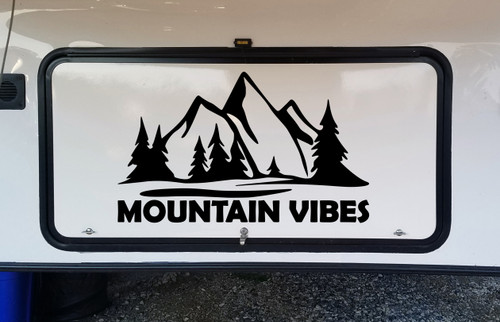 Mountain Vibes Vinyl Decal - Camping Hiking Adventure - Die Cut Sticker