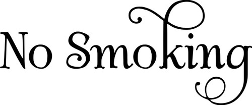 No Smoking Door Sign - Vinyl Decal Sticker Cigars Cigarettes Bar Home 8" x 3.5"