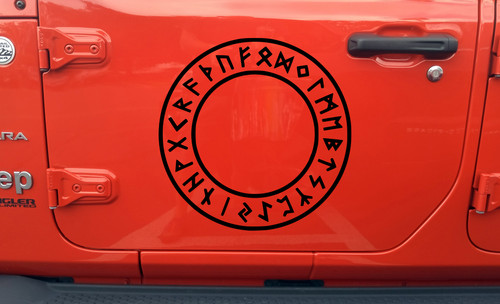 Nordic Rune Circle Vinyl Decal - Viking Runes Futhark - Die Cut Sticker
 Nordic Rune Circle Vinyl Decal - Viking Runes Futhark - Die Cut Sticker