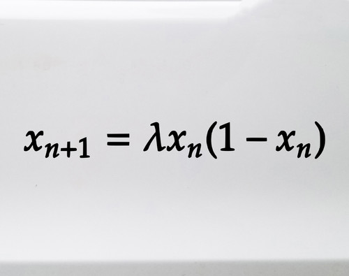 Chaos Theory Formula Vinyl Decal - Mathematical Equation - Die Cut Decal
