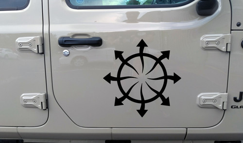 Chaos Star Symbol Vinyl Decal V2 - Arrows Arms - Die Cut Sticker Aleister Crowley