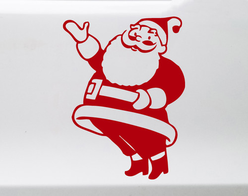 Santa Claus Vinyl Decal V3 - Christmas Holidays Jolly Saint Nick - Die Cut Sticker