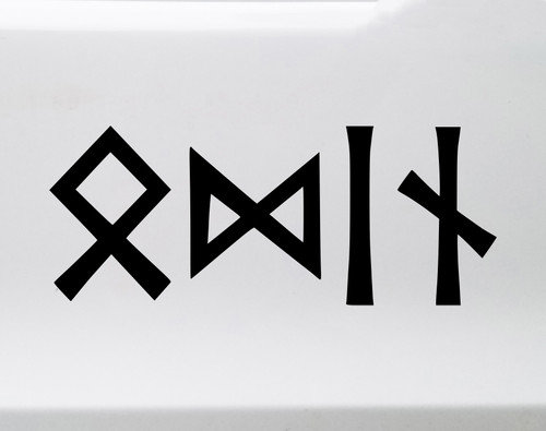 Odin in Elder Futhark Vinyl Decal - Viking Norse Mythology God - Die Cut Sticker