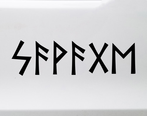 Savage in Elder Futhark Vinyl Decal - Viking Norse Mythology Heathen - Die Cut Sticker