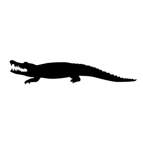 Alligator Crocodile American Chinese Gator - Vinyl Decal Sticker - 8.5" x 1.5"