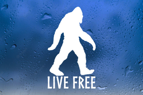 Bigfoot Live Free Vinyl Decal V1 - Cryptid Sasquatch PNW - Die Cut Sticker
