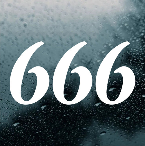 666 Angel Number Vinyl Decal - Reflect Reconnect Numerology - Die Cut Sticker