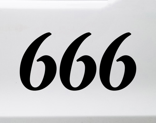 666 Angel Number Vinyl Decal - Reflect Reconnect Numerology - Die Cut Sticker