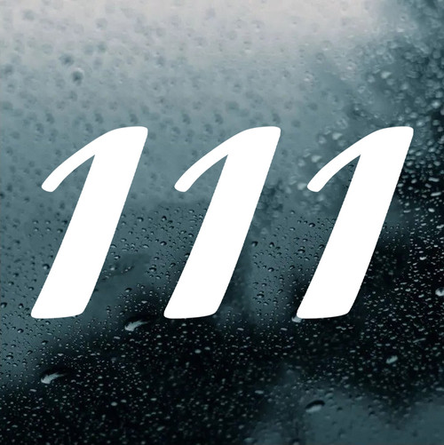 111 Angel Number Vinyl Decal - Intuition Alignment Numerology - Die Cut Sticker