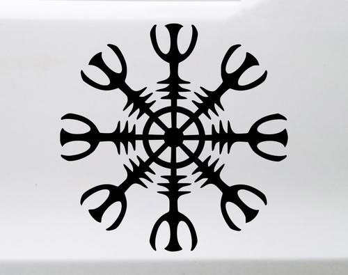 Helm of Awe Terror Vinyl Decal V10 - Norse Valhalla - Die Cut Sticker