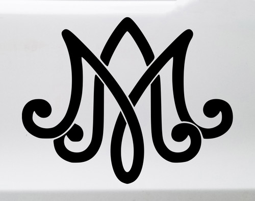 Auspice Maria Monogram Vinyl Decal V2 - Virgin Mary Ave - Die Cut Sticker