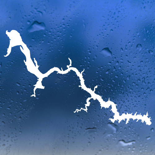 Lake Chesdin Vinyl Decal - Virginia Reservoir Outline - Die Cut Sticker