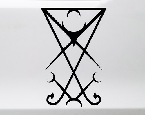 Sigil of Lucifer Vinyl Decal V4 - Seal of Satan Truth Power - Die Cut Sticker