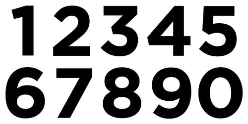 Copy of Sheet of 20 Numbers Gotham Font Vinyl Decal - Bold  Mailbox Address - Die Cut Stickers