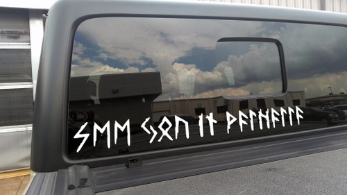 Not All Who Wander Are Lost Viking Futhark rune vinyl decal Nordic travel design