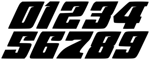 Racing Numbers Sheet of 20 Numbers Vinyl Decals V3 | Motocross MX Dirt Bike | Die Cut Stickers
