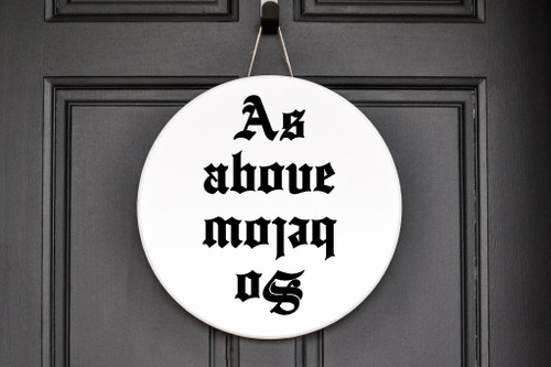 As Above So Below SVG showing bold hermetic phrase text in a clean high-contrast black design on a white background