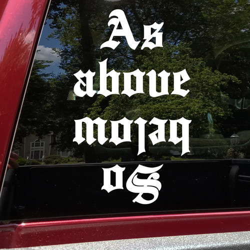 As Above So Below SVG showing bold hermetic phrase text in a clean high-contrast black design on a white background