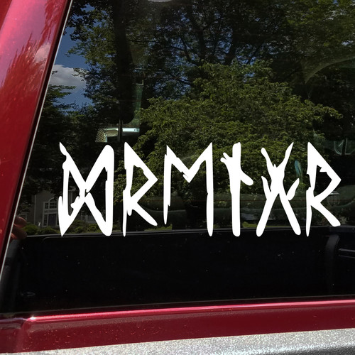 Drengr Norse Viking Rune Vinyl Decal runic lettering symbol