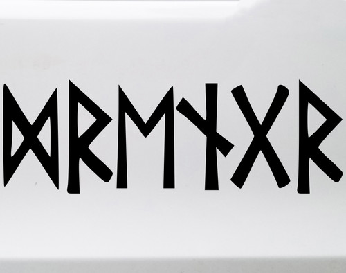 Drengr Norse Viking Rune Vinyl Decal runic lettering symbol