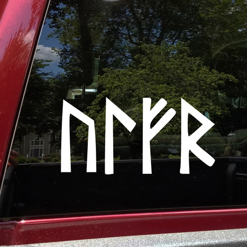 Ulfr Old Norse Futhark Rune Vinyl Decal runic lettering