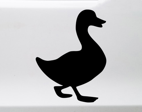 Walking duck vinyl decal with waterfowl silhouette and mirror option