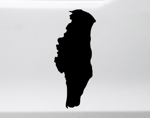 Lake Winnebago outline vinyl sticker decal with clean Wisconsin lake life design