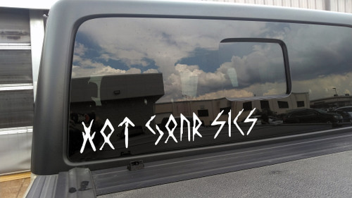 Got Your Six Futhark runes vinyl sticker decal waterproof Viking Norse Celtic inspired design cut from solid vinyl