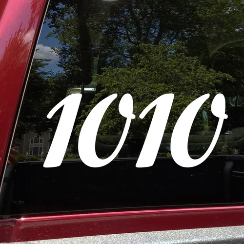 angel number 1010 vinyl sticker decal spiritual numerology repeating digits
